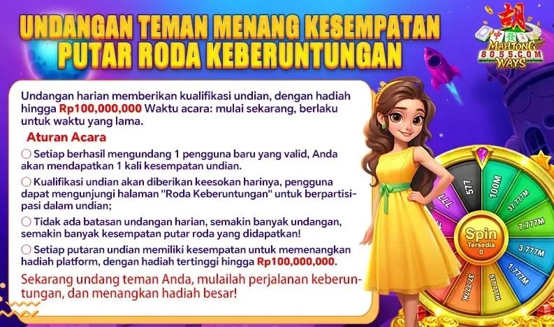 Undangan Teman Menang Kesempatan Putar Roda Keberuntungan